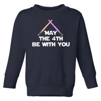 Lightsaber May The 4th Be With You Funny Toddler Sweatshirt