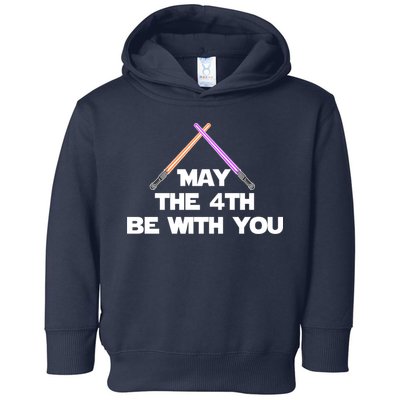 Lightsaber May The 4th Be With You Funny Toddler Hoodie