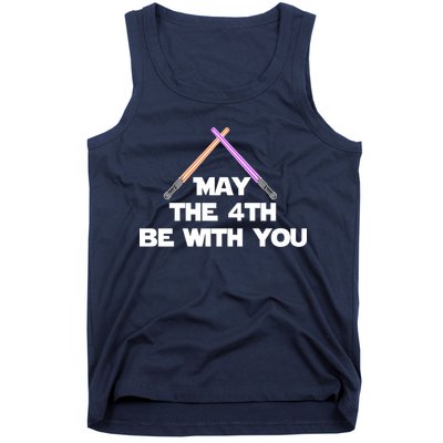 Lightsaber May The 4th Be With You Funny Tank Top