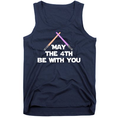 Lightsaber May The 4th Be With You Funny Tank Top