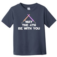 Lightsaber May The 4th Be With You Funny Toddler T-Shirt