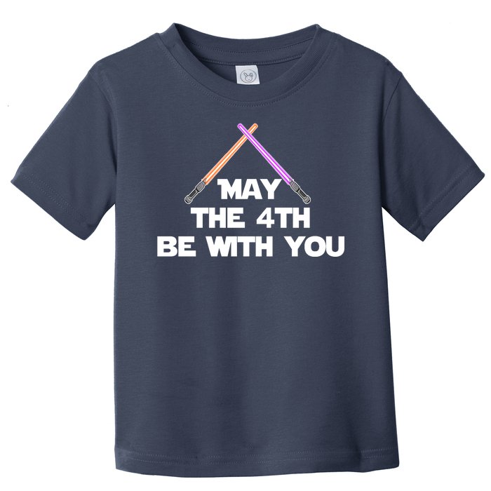 Lightsaber May The 4th Be With You Funny Toddler T-Shirt