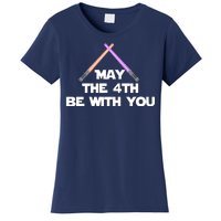 Lightsaber May The 4th Be With You Funny Women's T-Shirt