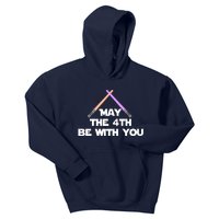 Lightsaber May The 4th Be With You Funny Kids Hoodie