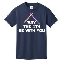 Lightsaber May The 4th Be With You Funny Kids T-Shirt