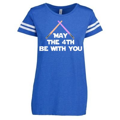 Lightsaber May The 4th Be With You Funny Enza Ladies Jersey Football T-Shirt