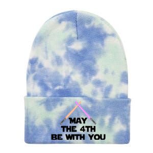 Lightsaber May The 4th Be With You Funny Tie Dye 12in Knit Beanie