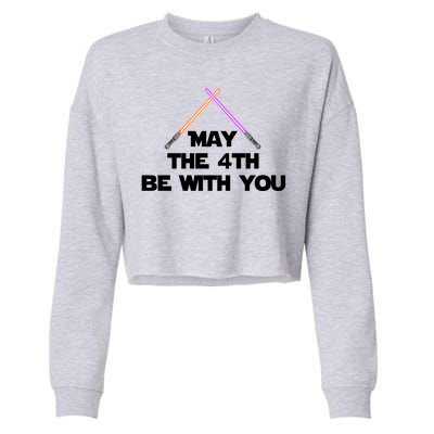 Lightsaber May The 4th Be With You Funny Cropped Pullover Crew