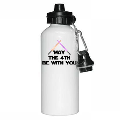 Lightsaber May The 4th Be With You Funny Aluminum Water Bottle