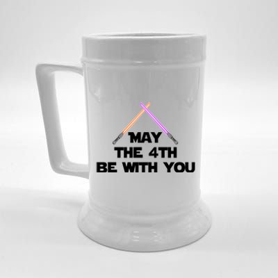 Lightsaber May The 4th Be With You Funny Beer Stein