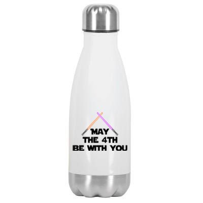 Lightsaber May The 4th Be With You Funny Stainless Steel Insulated Water Bottle