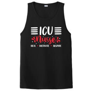 Love Inspire Heal Icu Nurse Nursing Healthcare Gift PosiCharge Competitor Tank