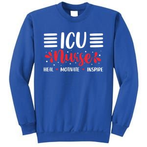 Love Inspire Heal Icu Nurse Nursing Healthcare Gift Sweatshirt