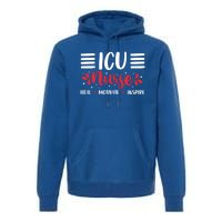 Love Inspire Heal Icu Nurse Nursing Healthcare Gift Premium Hoodie