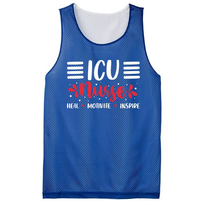 Love Inspire Heal Icu Nurse Nursing Healthcare Gift Mesh Reversible Basketball Jersey Tank