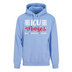 Love Inspire Heal Icu Nurse Nursing Healthcare Gift Unisex Surf Hoodie