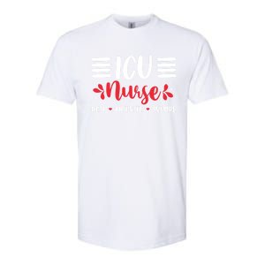 Love Inspire Heal Icu Nurse Nursing Healthcare Gift Softstyle CVC T-Shirt