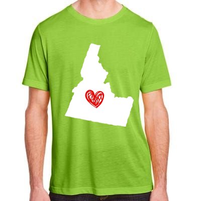 Love Idaho Heart Design Gift Adult ChromaSoft Performance T-Shirt