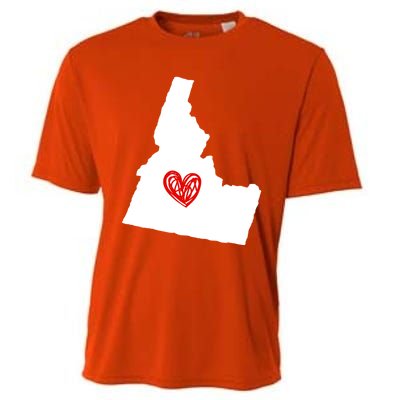 Love Idaho Heart Design Gift Cooling Performance Crew T-Shirt