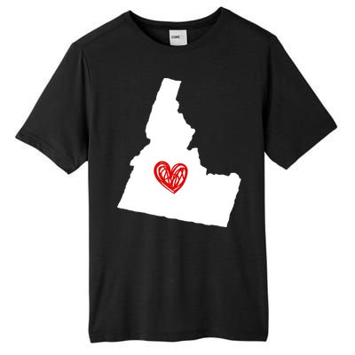 Love Idaho Heart Design Gift Tall Fusion ChromaSoft Performance T-Shirt