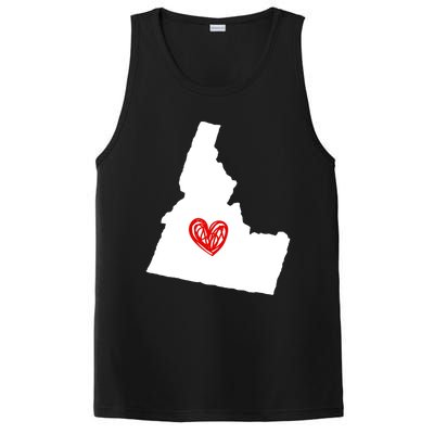 Love Idaho Heart Design Gift PosiCharge Competitor Tank