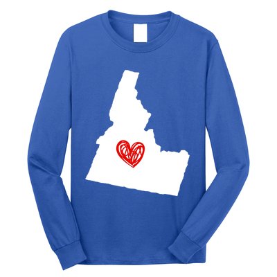 Love Idaho Heart Design Gift Long Sleeve Shirt