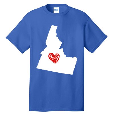 Love Idaho Heart Design Gift Tall T-Shirt