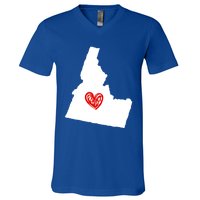 Love Idaho Heart Design Gift V-Neck T-Shirt