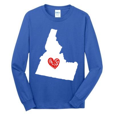 Love Idaho Heart Design Gift Tall Long Sleeve T-Shirt