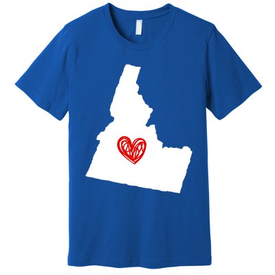 Love Idaho Heart Design Gift Premium T-Shirt