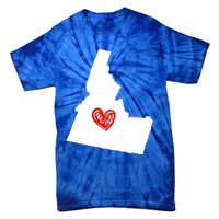 Love Idaho Heart Design Gift Tie-Dye T-Shirt