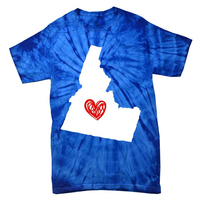 Love Idaho Heart Design Gift Tie-Dye T-Shirt