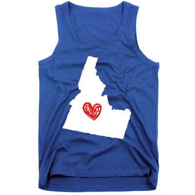 Love Idaho Heart Design Gift Tank Top