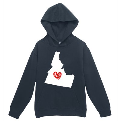 Love Idaho Heart Design Gift Urban Pullover Hoodie