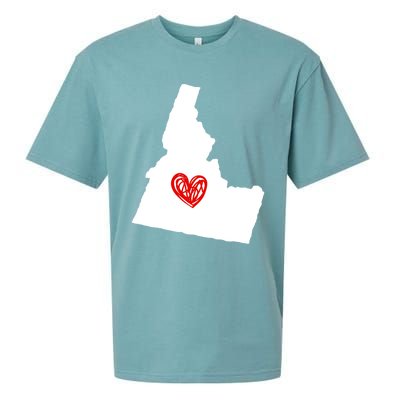 Love Idaho Heart Design Gift Sueded Cloud Jersey T-Shirt