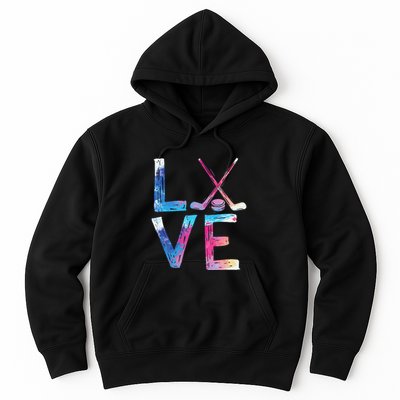 Love Ice Hockey Girls Hockey Gifts Women Ice Hockey Hoodie