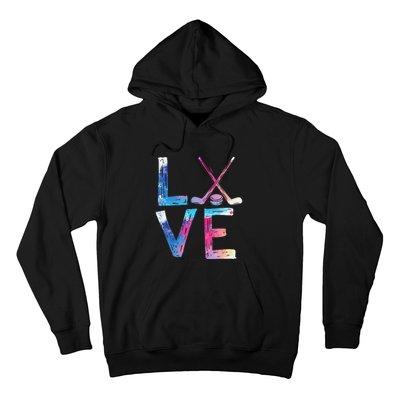 Love Ice Hockey Girls Hockey Gifts Women Ice Hockey Hoodie