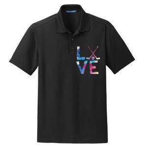 Love Ice Hockey Girls Hockey Gifts Women Ice Hockey Dry Zone Grid Polo