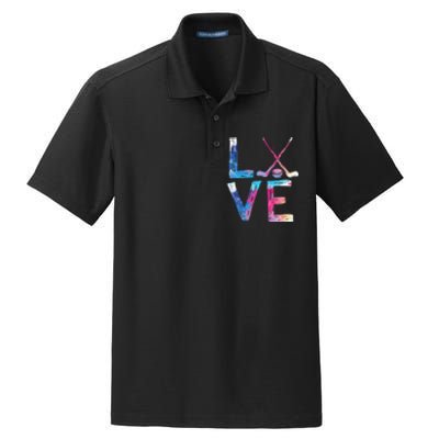 Love Ice Hockey Girls Hockey Gifts Women Ice Hockey Dry Zone Grid Polo