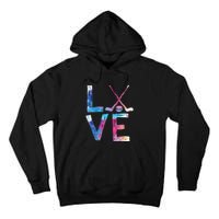 Love Ice Hockey Girls Hockey Gifts Women Ice Hockey Tall Hoodie