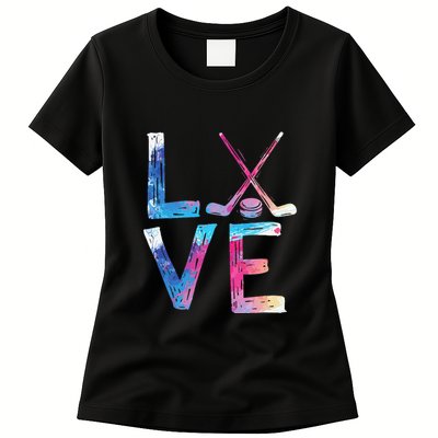 Love Ice Hockey Girls Hockey Gifts Women Ice Hockey Womens T-Shirt