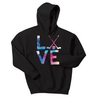 Love Ice Hockey Girls Hockey Gifts Women Ice Hockey Kids Hoodie