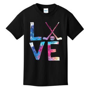 Love Ice Hockey Girls Hockey Gifts Women Ice Hockey Kids T-Shirt