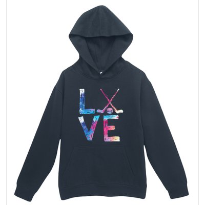 Love Ice Hockey Girls Hockey Gifts Women Ice Hockey Urban Pullover Hoodie