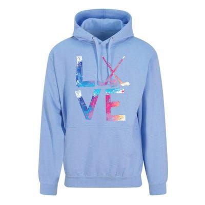 Love Ice Hockey Girls Hockey Gifts Women Ice Hockey Unisex Surf Hoodie