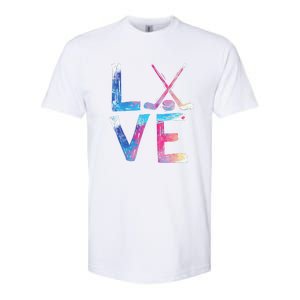 Love Ice Hockey Girls Hockey Gifts Women Ice Hockey Softstyle CVC T-Shirt