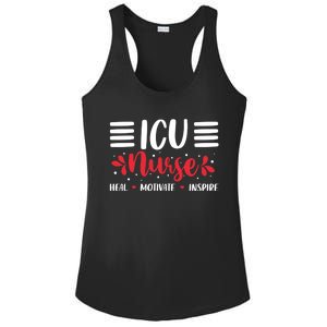 Love Inspire Heal Icu Nurse Nursing Healthcare Cute Gift Ladies PosiCharge Competitor Racerback Tank