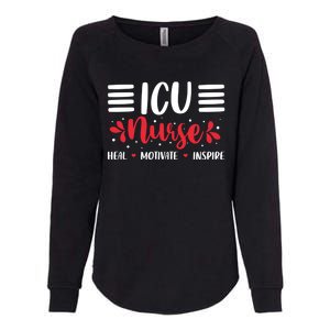 Love Inspire Heal Icu Nurse Nursing Healthcare Cute Gift Womens California Wash Sweatshirt