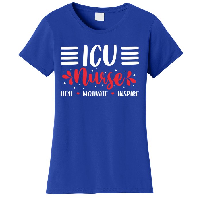 Love Inspire Heal Icu Nurse Nursing Healthcare Cute Gift Women's T-Shirt