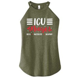 Love Inspire Heal Icu Nurse Nursing Healthcare Cute Gift Women's Perfect Tri Rocker Tank